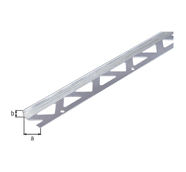 Alberts Fliesen Abschlussprofil Edelstahl 2500 x 23,5 x 8 mm Produktbild Alberts Fliesen Abschlussprofil Edelstahl 2500 x 23,5 x 8 mm