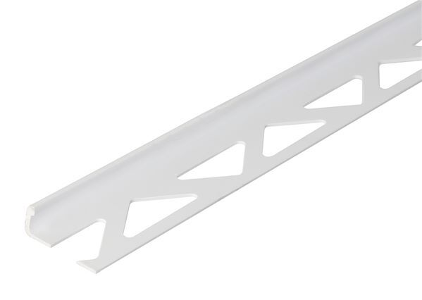 Alberts Fliesen Abschlussprofil Kunststoff weiß 2500 x 23,5 x 8 mm Produktbild Alberts Fliesen Abschlussprofil Kunststoff weiß 2500 x 23,5 x 8 mm