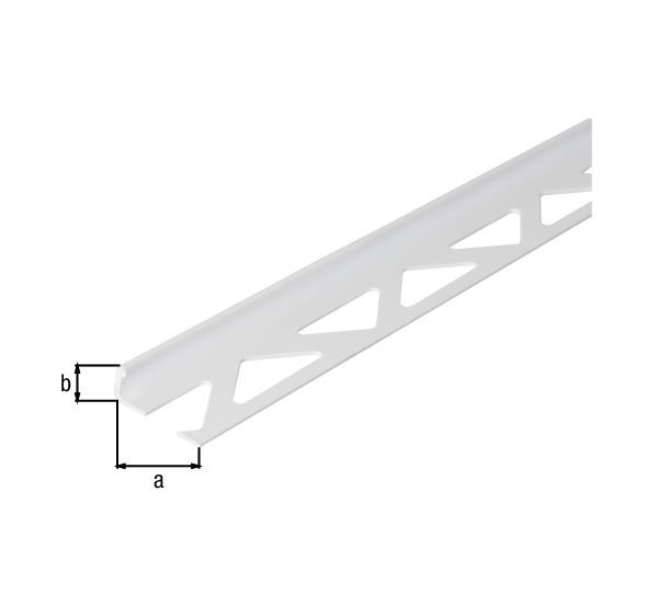 Alberts Fliesen Abschlussprofil Kunststoff weiß 2500 x 23,5 x 8 mm Produktbild Alberts Fliesen Abschlussprofil Kunststoff weiß 2500 x 23,5 x 8 mm bild 2