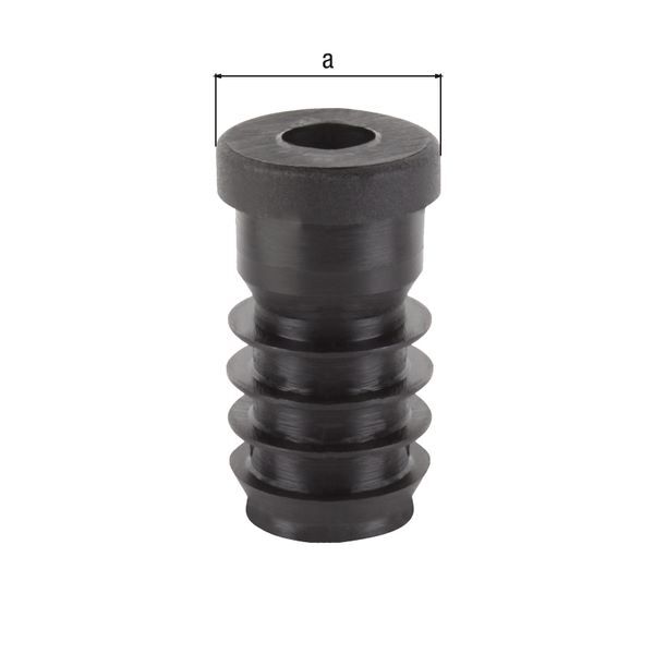Produktbild Gewindestopfen, Kst. schwarz, D25 mm, Gewinde M8 bild 2