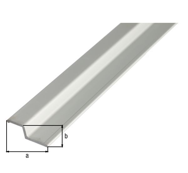 Alberts Griffprofil abgewinkelt Alu silber eloxiert 2000 x 40 x 13 x 2 mm Produktbild Alberts Griffprofil abgewinkelt Alu silber eloxiert 2000 x 40 x 13 x 2 mm bild 2