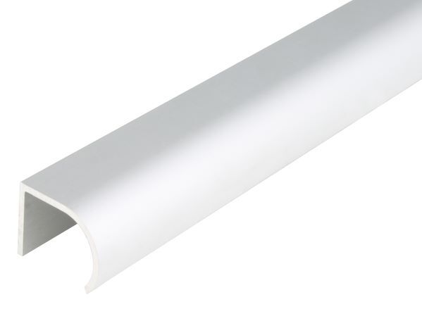 Alberts Griffprofil Form abgerundet Alu silber eloxiert 2000 x 25 x 19 mm Produktbild Alberts Griffprofil Form abgerundet Alu silber eloxiert 2000 x 25 x 19 mm