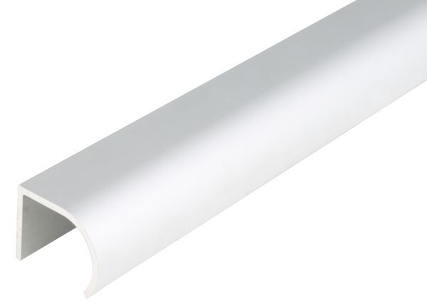 Alberts Griffprofil Form abgerundet Alu silber eloxiert 1000 x 25 x 19 mm Produktbild Alberts Griffprofil Form abgerundet Alu silber eloxiert 1000 x 25 x 19 mm