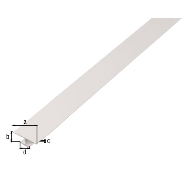 Alberts H Profil PVC weiß 2600 x 25 x 6 x 10 mm Alberts H Profil PVC weiß 2600 x 25 x 6 x 10 mm