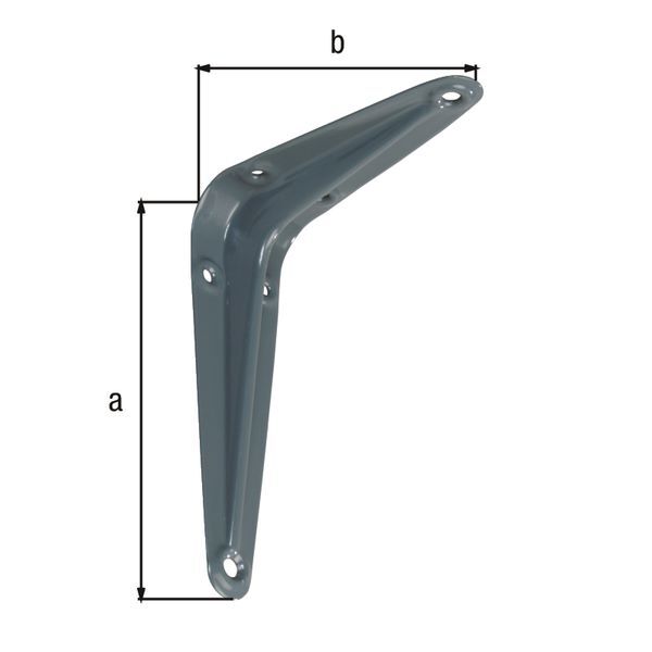 Alberts Konsole grau lackiert Höhe 75 mm Tiefe 100 mm Produktbild Alberts Konsole grau lackiert Höhe 75 mm Tiefe 100 mm bild 2