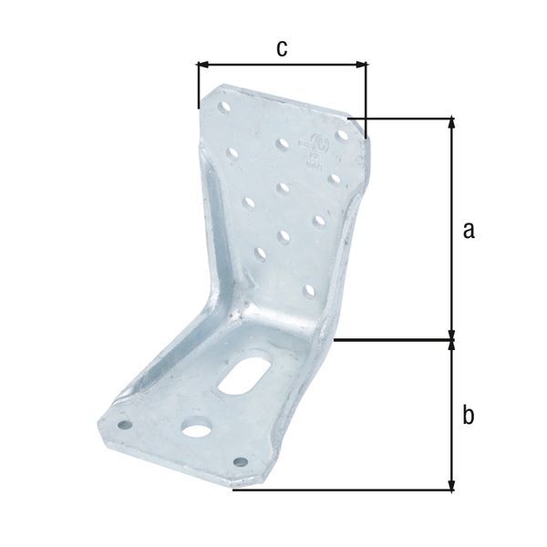 Alberts KR Winkelverbinder mit Langloch feuerverzinkt 95x85x65mm Produktbild Alberts KR Winkelverbinder mit Langloch feuerverzinkt 95x85x65mm bild 2