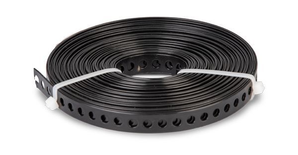 Produktbild Alberts Lochband verzinkt schwarz Breite 12 mm Länge 10 m