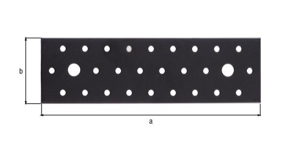 Produktbild Lochplatte, verzinkt, schwarz, LxB 200x60 mm bild 4