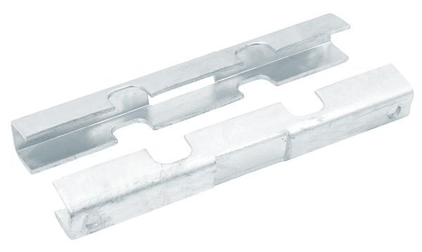 Alberts Mattenverbinder feuerverzinkt für Doppelstab Gittermatten mit Schrauben M8x30mm Produktbild Alberts Mattenverbinder feuerverzinkt für Doppelstab Gittermatten mit Schrauben M8x30mm bild 2