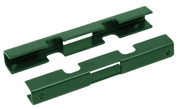 Alberts Mattenverbinder grün für Doppelstab Gittermatten mit Schrauben M10x30mm Produktbild Alberts Mattenverbinder grün für Doppelstab Gittermatten mit Schrauben M10x30mm bild 2