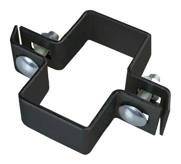 Alberts Mittelschelle anthrazit für Vierkantpfosten 80x40 mm Produktbild Alberts Mittelschelle anthrazit für Vierkantpfosten 80x40 mm