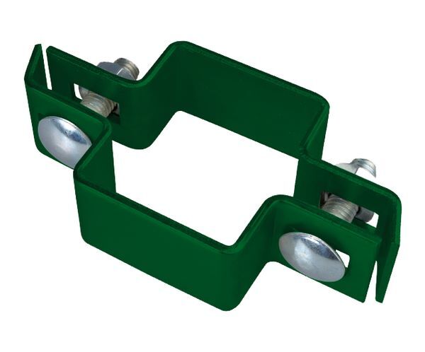 Alberts Mittelschelle für Vierkantpfosten verzinkt RAL 6005 grün für Pfosten 40x40 mm Produktbild Alberts Mittelschelle für Vierkantpfosten verzinkt RAL 6005 grün für Pfosten 40x40 mm