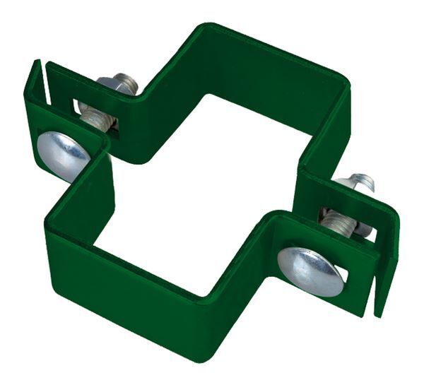 Alberts Mittelschelle grün für Vierkantpfosten 80x40 mm Produktbild Alberts Mittelschelle grün für Vierkantpfosten 80x40 mm