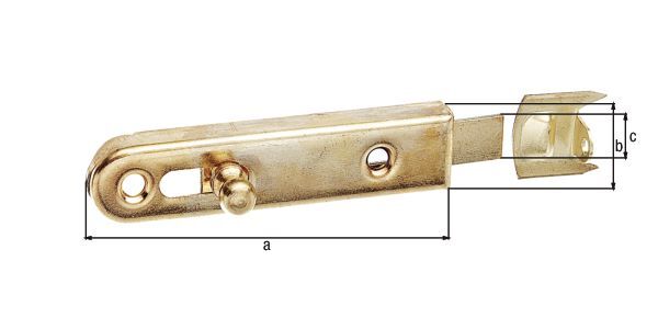 Alberts Möbelriegel gerade mit Anschlagwinkel vernickelt 70 x 16 mm Alberts Möbelriegel gerade mit Anschlagwinkel vernickelt 70 x 16 mm