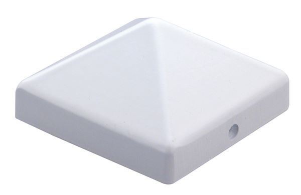 Alberts Pfostenkappe weiß kunststoffbeschichtet für Holzpfosten 111x111mm Produktbild Alberts Pfostenkappe weiß kunststoffbeschichtet für Holzpfosten 111x111mm