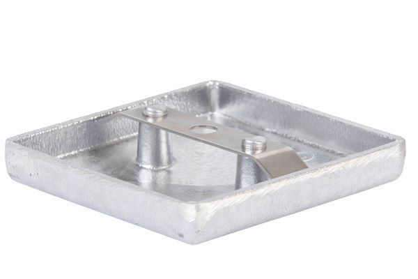 Produktbild Pfostenkappe für quadratische Metallpfosten, mit Feder, ALU, 60x60mm bild 2