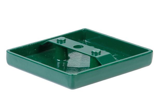 Produktbild Pfostenkappe für quadratische Metallpfosten, mit Feder, ALU, grün, 80x80mm bild 2