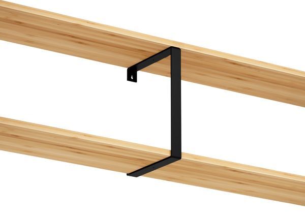 Produktbild Regalträger Adam,matt schwarz mit Feinstruktur kstbe. RAL 9005,304x210x30 mm bild 3