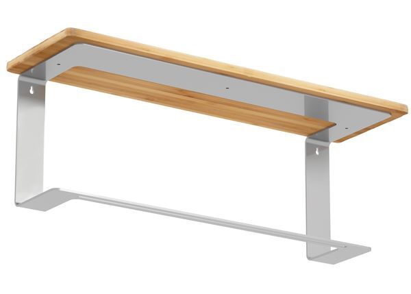 Produktbild Regalträger Donna, weißaluminium glänzend kstbe. RAL 9006, 180x150x500 mm bild 2