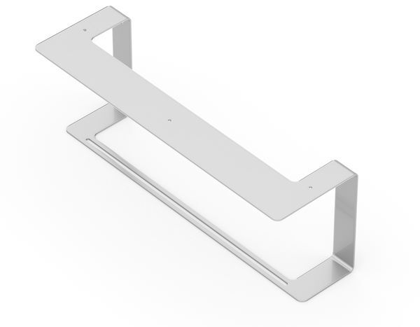 Produktbild Alberts Regalträger 180x150x500 mm Donna weißaluminium glänzend RAL 9006
