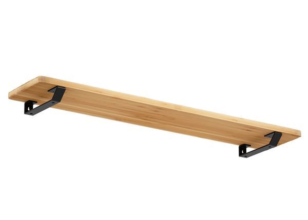 Produktbild Regalträger Emily,matt schwarz mit Feinstruktur kstbe. RAL 9005,40x205x30 mm bild 2