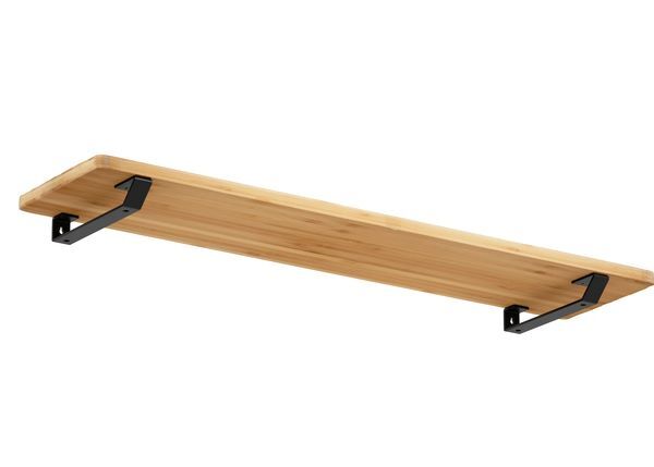 Produktbild Regalträger Emily,matt schwarz mit Feinstruktur kstbe. RAL 9005,40x245x30 mm bild 2