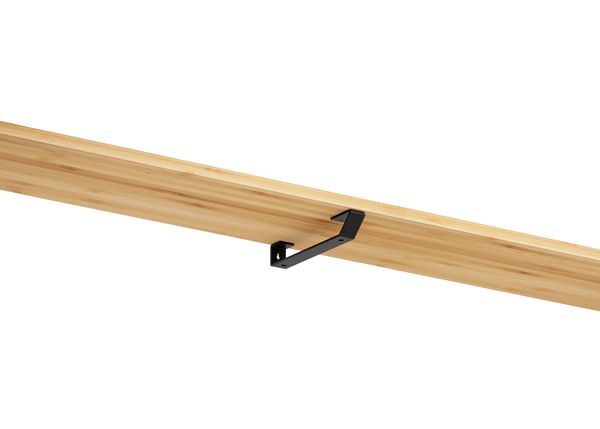 Produktbild Regalträger Emily,matt schwarz mit Feinstruktur kstbe. RAL 9005,40x245x30 mm bild 3