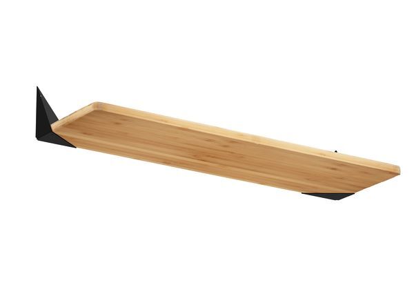 Produktbild Regalträger Ina,matt schwarz mit Feinstruktur kstbe. RAL 9005,180x102x150 mm bild 2