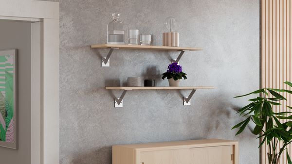 Produktbild Regalträger Nick, weißaluminium glänzend kstbe. RAL 9006, 50x100x100 mm bild 4