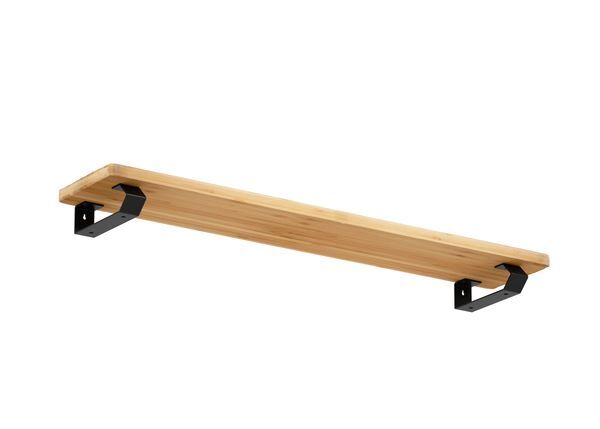 Produktbild Regalträger Pia,matt schwarz mit Feinstruktur kstbe. RAL 9005,60x205x45 mm bild 2