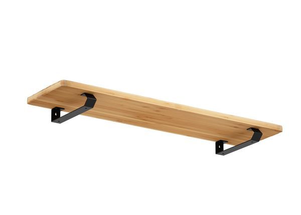Produktbild Regalträger Pia,matt schwarz mit Feinstruktur kstbe. RAL 9005,60x305x45 mm bild 2