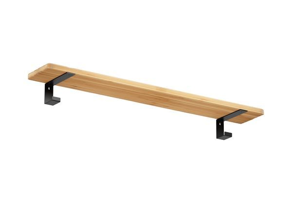 Produktbild Regalträger Quinn,matt schwarz mit Feinstruktur kstbe. RAL 9005,100x200x45 mm bild 2