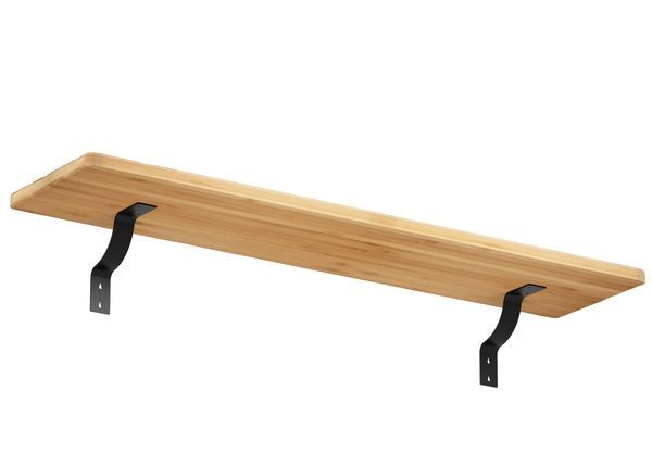 Produktbild Regalträger Rico,matt schwarz mit Feinstruktur kstbe. RAL 9005,180x180x45 mm bild 2