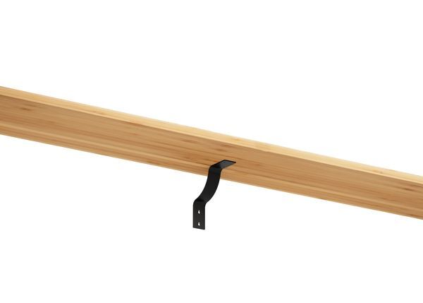 Produktbild Regalträger Rico,matt schwarz mit Feinstruktur kstbe. RAL 9005,180x180x45 mm bild 3