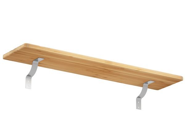 Produktbild Regalträger Rico, weißaluminium glänzend kstbe. RAL 9006, 180x180x45 mm bild 2