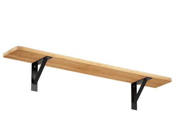 Produktbild Regalträger Sam,matt schwarz mit Feinstruktur kstbe. RAL 9005,205x205x50 mm bild 2