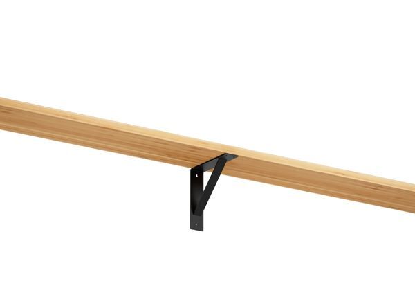 Produktbild Regalträger Sam,matt schwarz mit Feinstruktur kstbe. RAL 9005,205x205x50 mm bild 3