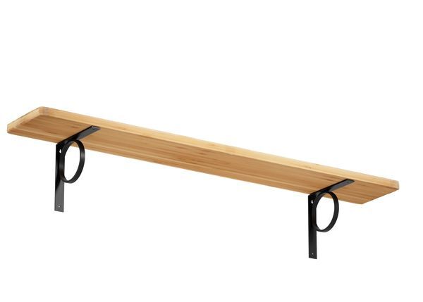 Produktbild Regalträger Tom,matt schwarz mit Feinstruktur kstbe. RAL 9005,205x205x30 mm bild 2