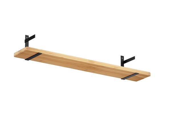 Produktbild Regalträger Uma, links,matt schwarz mit Feinstruktur kstbe.RAL 9005,205x205x30mm bild 2