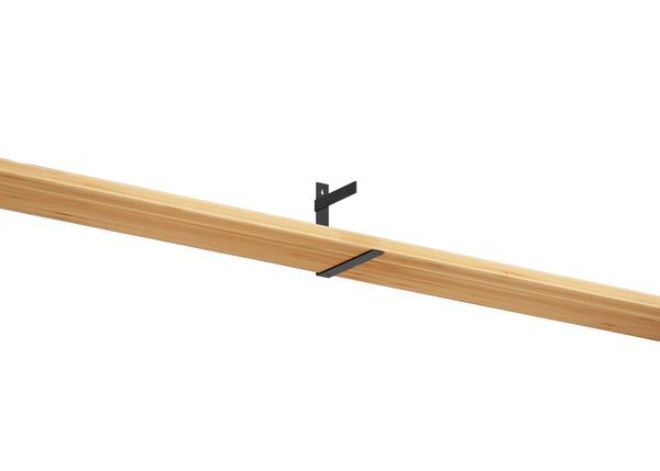 Produktbild Regalträger Uma, links,matt schwarz mit Feinstruktur kstbe.RAL 9005,205x205x30mm bild 3