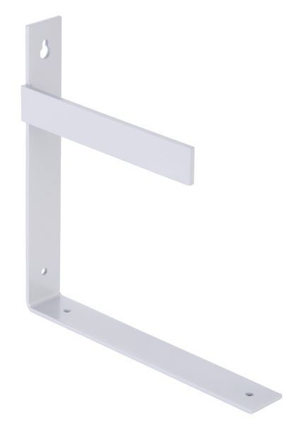 Produktbild Alberts Regalträger Uma links weißaluminium glänzend RAL 9006 205x205x30 mm