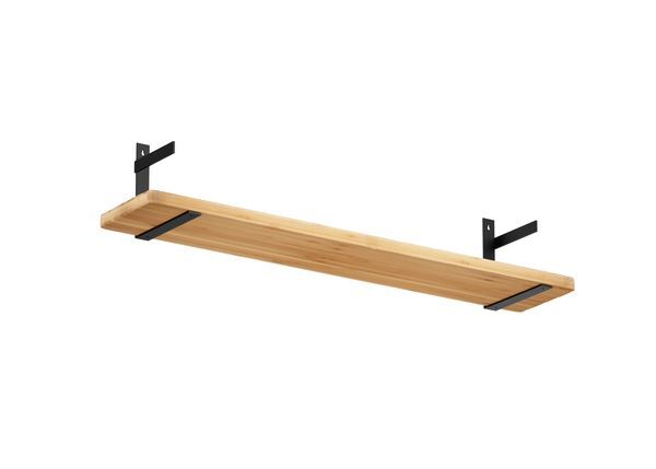 Produktbild Regalträger Uma,rechts,matt schwarz mit Feinstruktur kstbe.RAL 9005,205x205x30mm bild 2