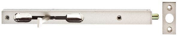 Alberts Rohrkantriegel mit Schieber und Schließblech 220x20x15mm Bolzen 10,0mm Produktbild Alberts Rohrkantriegel mit Schieber und Schließblech 220x20x15mm Bolzen 10,0mm