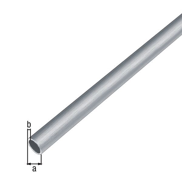 Alberts Rundrohr Alu edelstahldesign hell 2000 x 8 x 1 mm Alberts Rundrohr Alu edelstahldesign hell 2000 x 8 x 1 mm