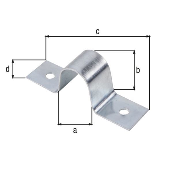 Alberts Schlaufe Stahl galvanisch verzinkt gesamt LxB 69x18 mm Produktbild Alberts Schlaufe Stahl galvanisch verzinkt gesamt LxB 69x18 mm bild 2