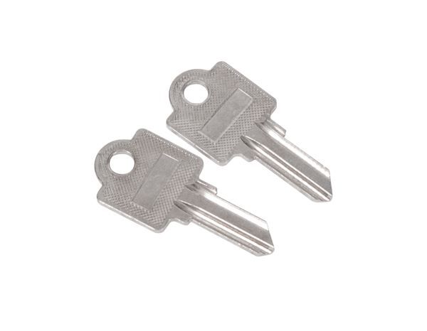 Alberts Schlüsselrohling für Profilzylinder Messing 47,5x21,5mm 2 Stück am Ring Produktbild Alberts Schlüsselrohling für Profilzylinder Messing 47,5x21,5mm 2 Stück am Ring