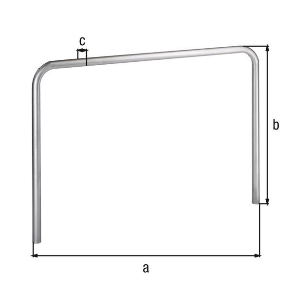 Alberts Schutzbügel Ratio zum Einbetonieren 2500x1000mm Rahmen 60mm Produktbild Alberts Schutzbügel Ratio zum Einbetonieren 2500x1000mm Rahmen 60mm bild 2