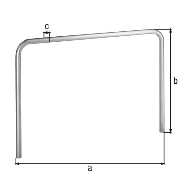 Alberts Schutzbügel Ratio zum Einbetonieren 3000x1000mm Rahmen 60mm Produktbild Alberts Schutzbügel Ratio zum Einbetonieren 3000x1000mm Rahmen 60mm bild 2