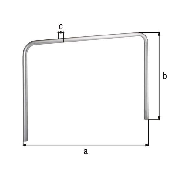 Alberts Schutzbügel Ratio zum Einbetonieren 1500x800mm Rahmen 48mm Produktbild Alberts Schutzbügel Ratio zum Einbetonieren 1500x800mm Rahmen 48mm bild 2