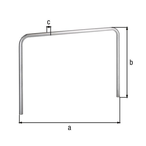 Alberts Schutzbügel Ratio zum Einbetonieren 2500x800mm Rahmen 48mm Produktbild Alberts Schutzbügel Ratio zum Einbetonieren 2500x800mm Rahmen 48mm bild 2